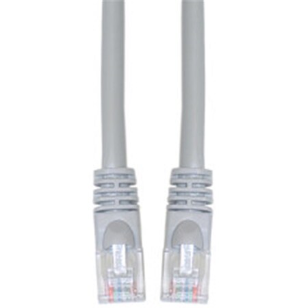 Cat5e Gray Ethernet Patch Cable Snagless Molded Boot 15 Foot